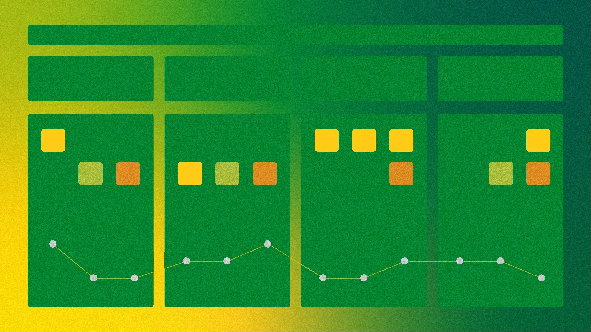 Abstracted representation of a user journey supported by research findings